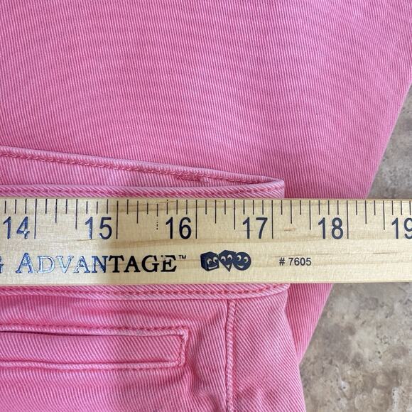 Paige Colette High Waist Slim Crop Flare Jeans Pink Stretch Soft Pockets Size 32 - Picture 10 of 10